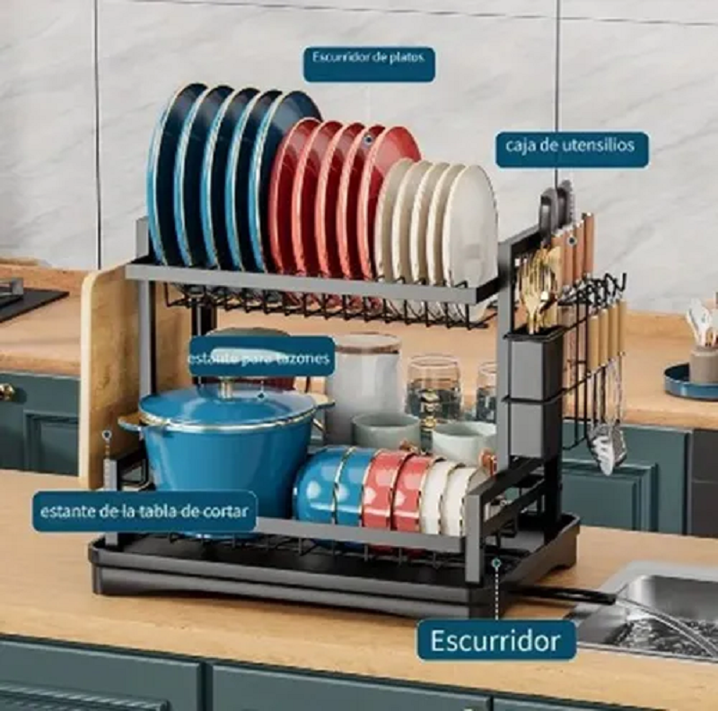 Escurridor de platos 2 niveles